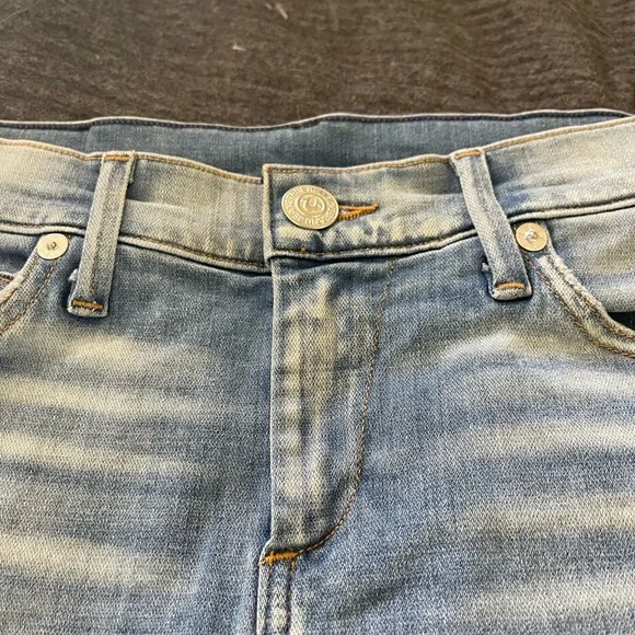 True Religion Women's Alexia Denim Mini Skirt in Eastern Canal Size 23 - Picture 8 of 10